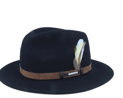 Fedora-Stetson Traveller Vitafelt Black Fedora -