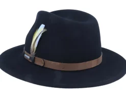 Fedora-Stetson Traveller Vitafelt Black Fedora -