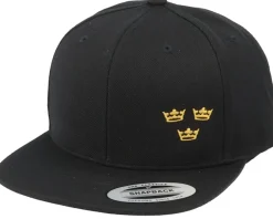 Snapback-Iconic Tre Kronor Side Panel Black Snapback -
