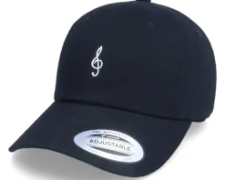 Dad Cap-Abducted Treble Clef Black Dad Cap -
