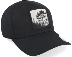 Outlet Hunter Tree Mountain Silhouette Wooly Combed Black Flexfit -