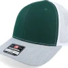 New Richardson 112 Tri Dark /White/Heather Grey Trucker - Green