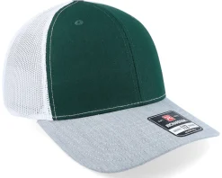 New Richardson 112 Tri Dark /White/Heather Grey Trucker - Green