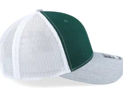 New Richardson 112 Tri Dark /White/Heather Grey Trucker - Green