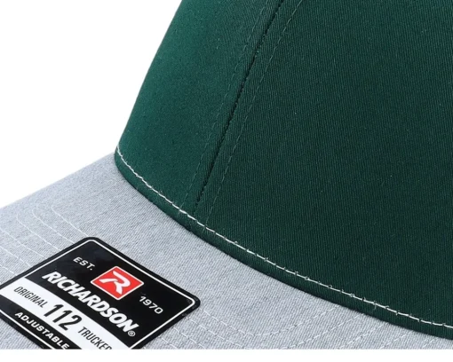New Richardson 112 Tri Dark /White/Heather Grey Trucker - Green