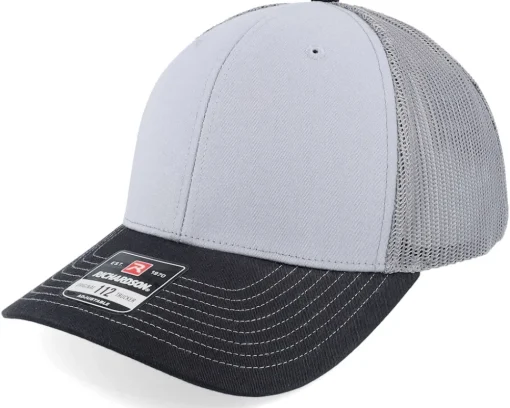 New Richardson 112 Tri Dark /White/Heather Grey Trucker - Green