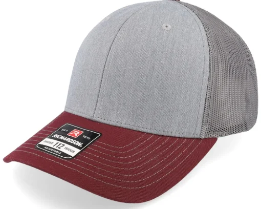 Blanks-Richardson 112 Tri Heather /Charcoal/Maroon Trucker - Grey