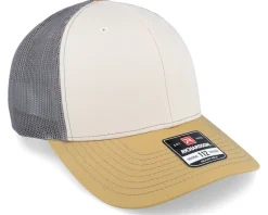 Hot Richardson 112 Tri Mink /Charcoal/Amber Gold Trucker - Beige