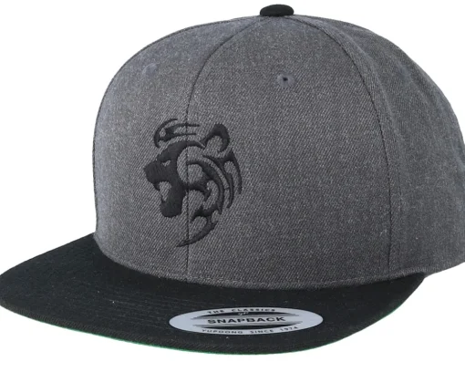 Snapback-Tattoo Collective Tribal Lion Charcoal/Black Snapback -