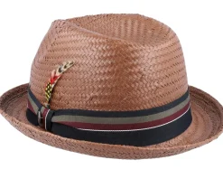 Sale Jaxon & James Tribeca Straw Hat Brown Trilby -