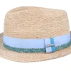 Straw Hat | Trilby Hats-Stetson Trilby Raffia Natural Straw Hat -