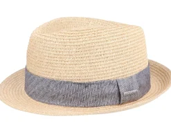 Trilby Hats-Stetson Trilby Toyo Beige Straw Hat -