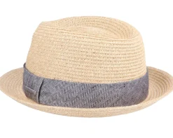 Trilby Hats-Stetson Trilby Toyo Beige Straw Hat -