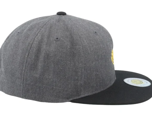 Snapback-Lucid Smile Trippy Smiley Charcoal/Black Snapback -