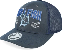 Trucker-Skillfish Trout C&r Logo 3d 112wf Fremont Solid Navy A-Frame Trucker - Blue