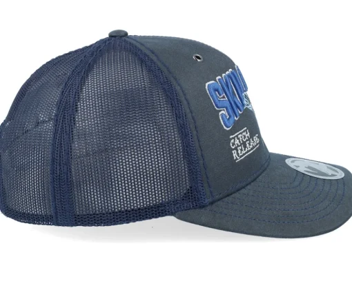 Trucker-Skillfish Trout C&r Logo 3d 112wf Fremont Solid Navy A-Frame Trucker - Blue
