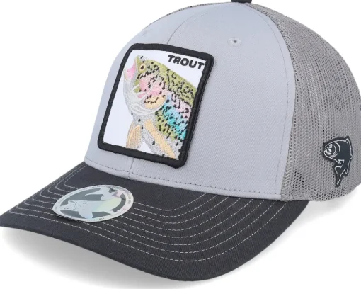 Trucker-Skillfish Trout Pro Fishing 112 Tri Grey/Charcoal/Black Trucker -
