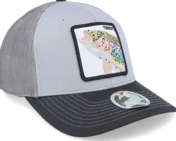 Trucker-Skillfish Trout Pro Fishing 112 Tri Grey/Charcoal/Black Trucker -