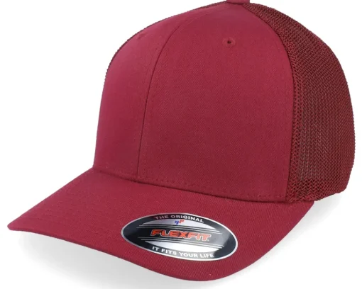 Flexfit | Blanks-Flexfit Trucker Mesh Cranberry -