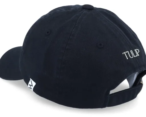 Dad Cap-Wei Tulip Washed Cotton Black Mom Cap -