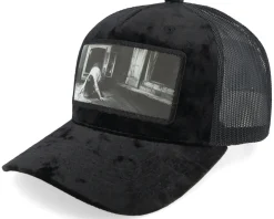 Velvet Caps-Scenes Tv Broken Velvet Black/Black A-frame Trucker -