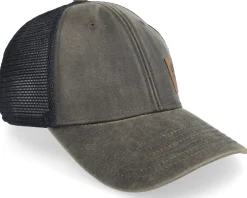 Trucker-John Deere Twill/Mesh Cap Brown/Black Trucker -