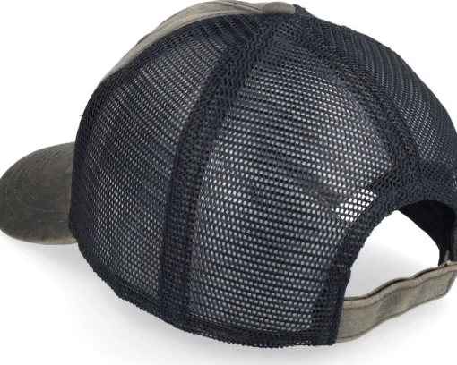 Trucker-John Deere Twill/Mesh Cap Brown/Black Trucker -