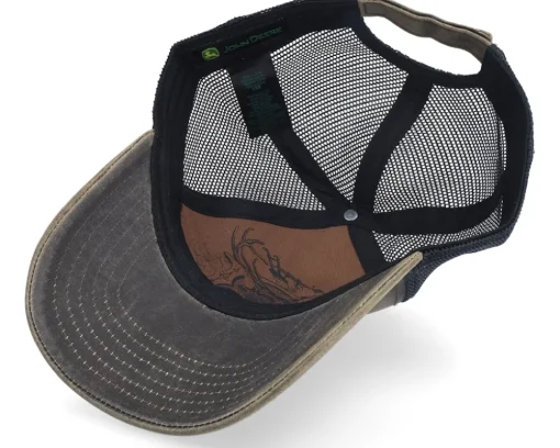 Trucker-John Deere Twill/Mesh Cap Brown/Black Trucker -