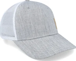 Trucker-John Deere Twill/Mesh Sueded Logo Cap Heather Grey/White Trucker -