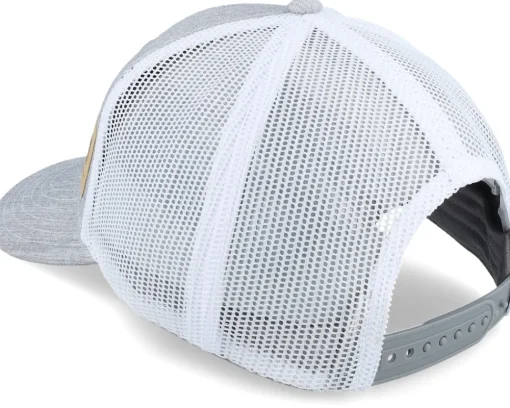Trucker-John Deere Twill/Mesh Sueded Logo Cap Heather Grey/White Trucker -