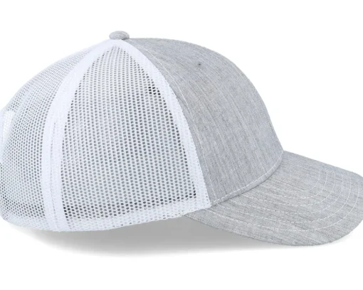 Trucker-John Deere Twill/Mesh Sueded Logo Cap Heather Grey/White Trucker -