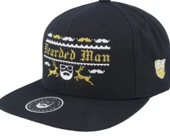 Clearance Ho-Ho-Hats Ugly Christmas Logo Black Snapback -