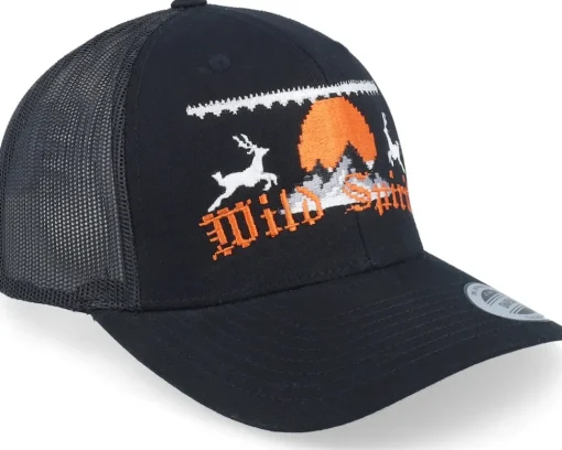 Trucker-Ho-Ho-Hats Ugly Christmas Logo Black Trucker -