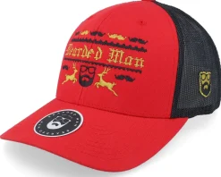 Trucker-Ho-Ho-Hats Ugly Christmas Logo Red/Black Trucker -