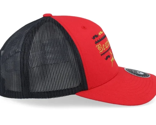 Trucker-Ho-Ho-Hats Ugly Christmas Logo Red/Black Trucker -