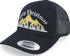 Clearance Ho-Ho-Hats Ugly Merry Christmas Mountain Black Trucker -