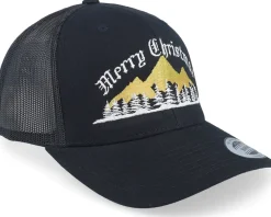 Clearance Ho-Ho-Hats Ugly Merry Christmas Mountain Black Trucker -
