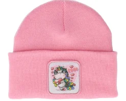 New Unicorns Unicorn Love Patch Pink Beanie -