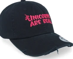 Sale Unicorns Are Real Black Destroyed Dad Cap -
