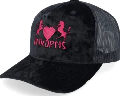 Trucker-Unicorns Heart Velvet Black/Black A-frame Trucker -