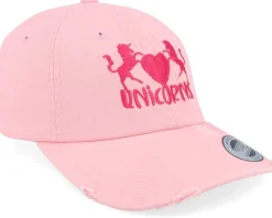 Outlet Unicorns Heart Pink Destroyed Dad Cap -