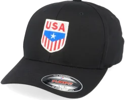 Flexfit-Iconic USA Badge Black Flexfit -