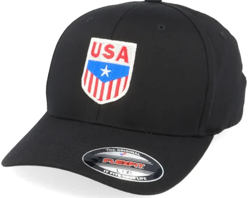 Flexfit-Iconic USA Badge Black Flexfit -