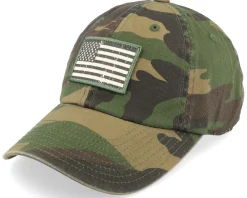 Dad Cap-American Needle USA Ballpark Patch Camoflage Dad Cap -