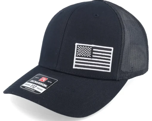 Trucker-Army Head Usa Black/White Trucker -
