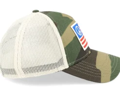 Trucker-American Needle Usa Peace Twill Valin Ptch Ivory/Camo Trucker -