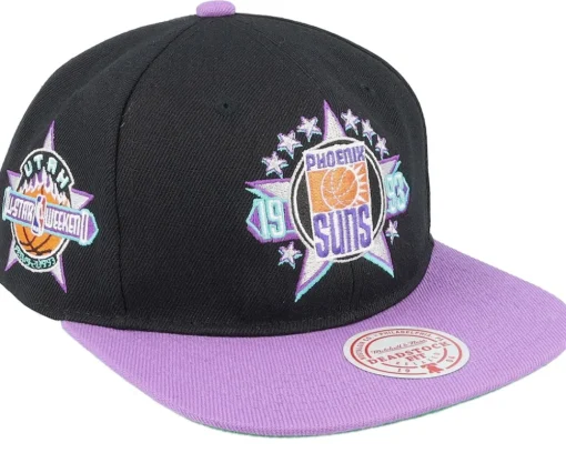 Sale Mitchell & Ness Utah Jazz Asg 2 Tone Deadstock /Purple Snapback - Black