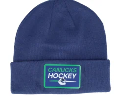 Cuff Beanies-Fanatics Vancouver Canucks Authentic Pro Prime Beanie Cobalt Cuff - Blue