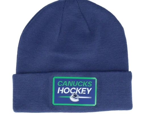 Cuff Beanies-Fanatics Vancouver Canucks Authentic Pro Prime Beanie Cobalt Cuff - Blue