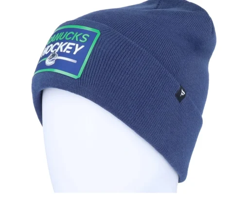 Cuff Beanies-Fanatics Vancouver Canucks Authentic Pro Prime Beanie Cobalt Cuff - Blue